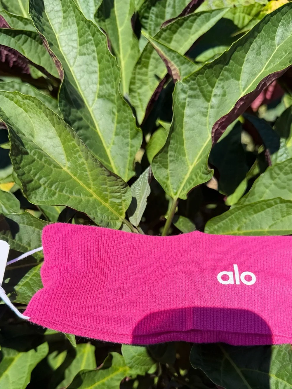 ALO Yoga Hot Pink Ribbed Stretch Headband